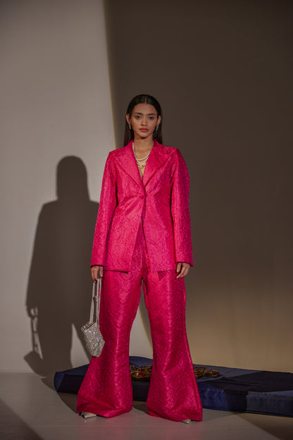 VIBRANT JACQUARD PANTSUIT